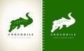 Crocodile logo vector. Alligator design illustration.